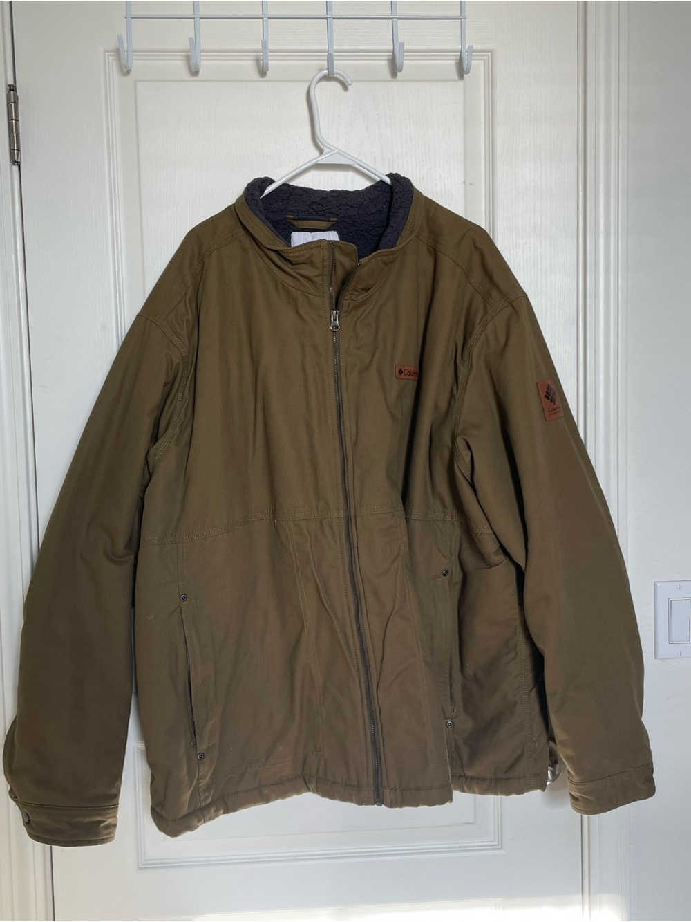 Columbia Men's Olive Brown Field Jacket with Sherpa Lining